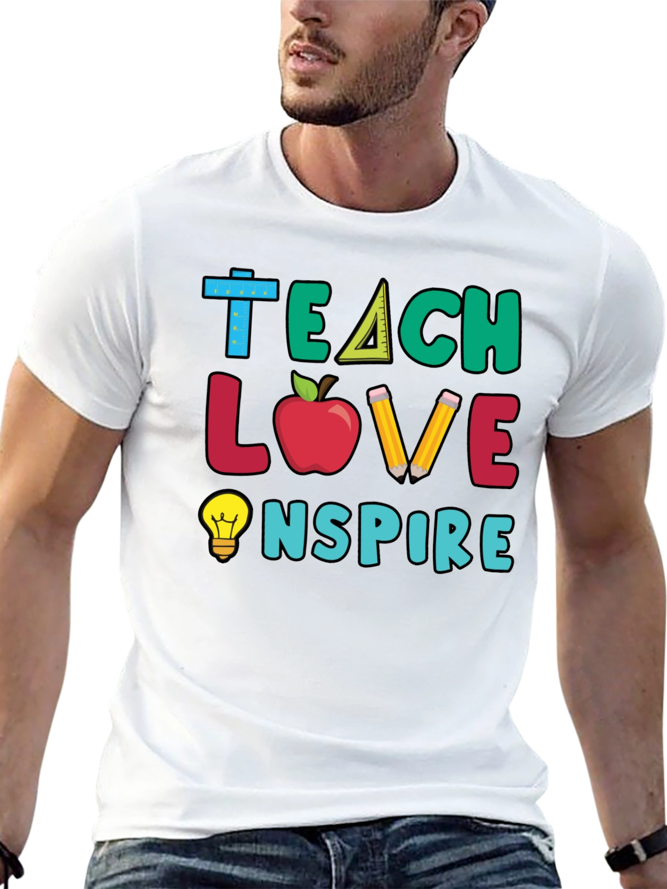 Teacher Graphic Tee - Teach Love Inspire