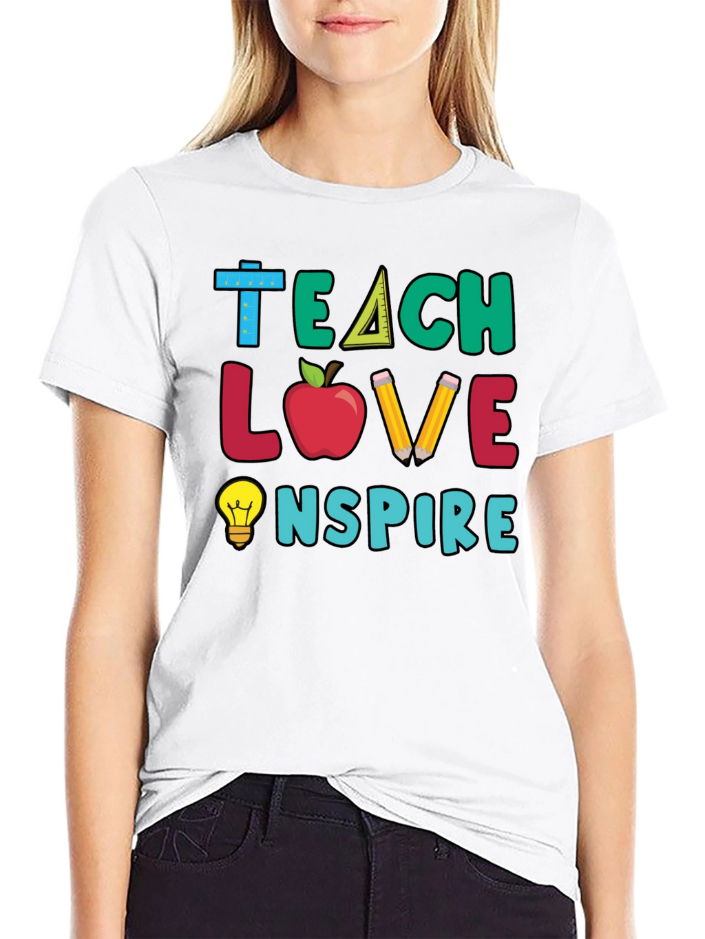 Teacher Graphic Tee - Teach Love Inspire