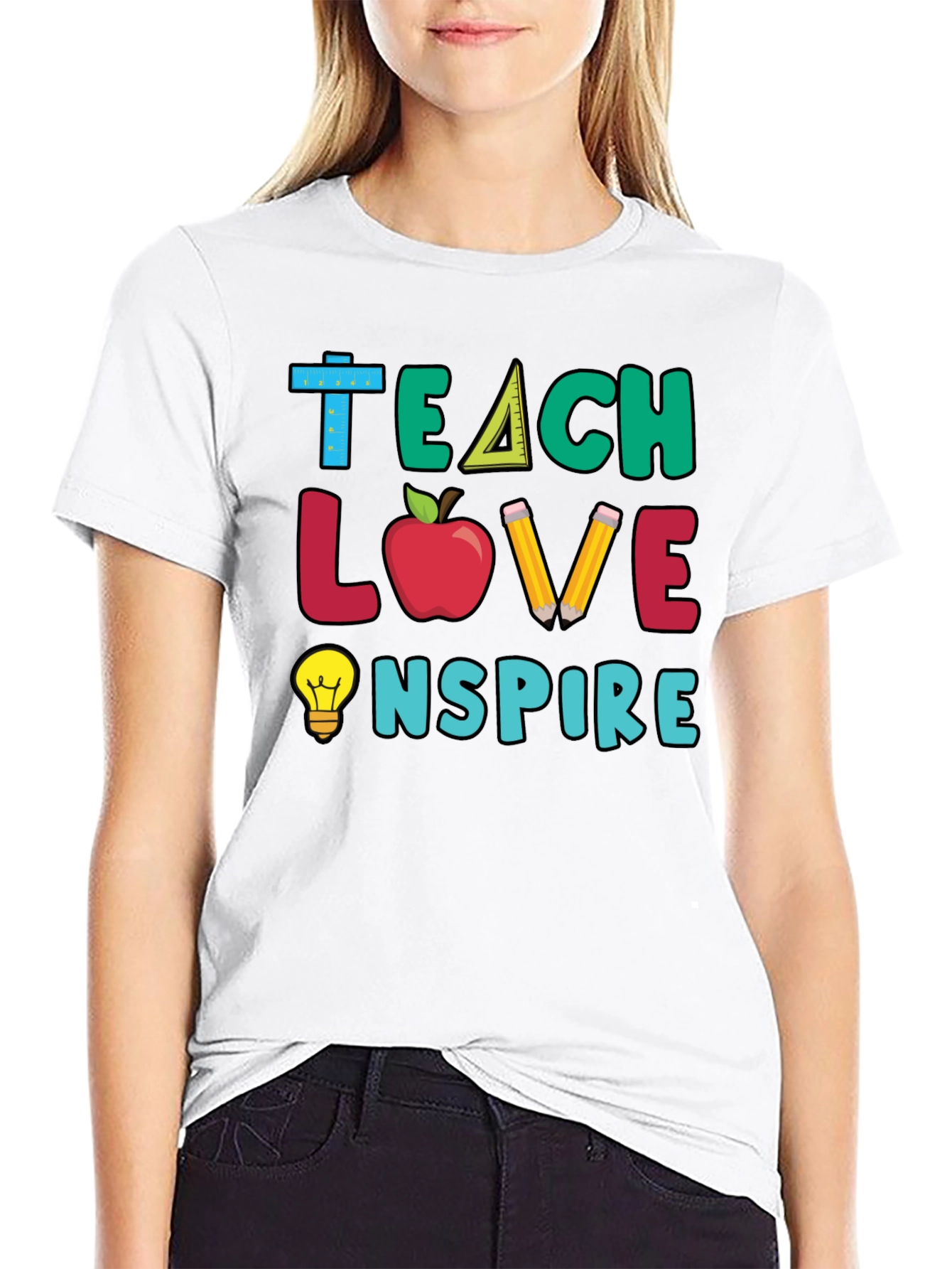 Teacher Graphic Tee - Teach Love Inspire