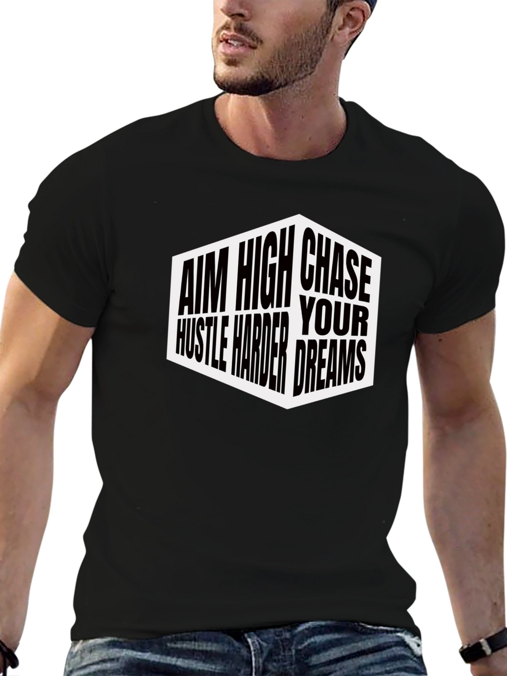 Aim High Graphic T-Shirt - Hustle Harder Motivation