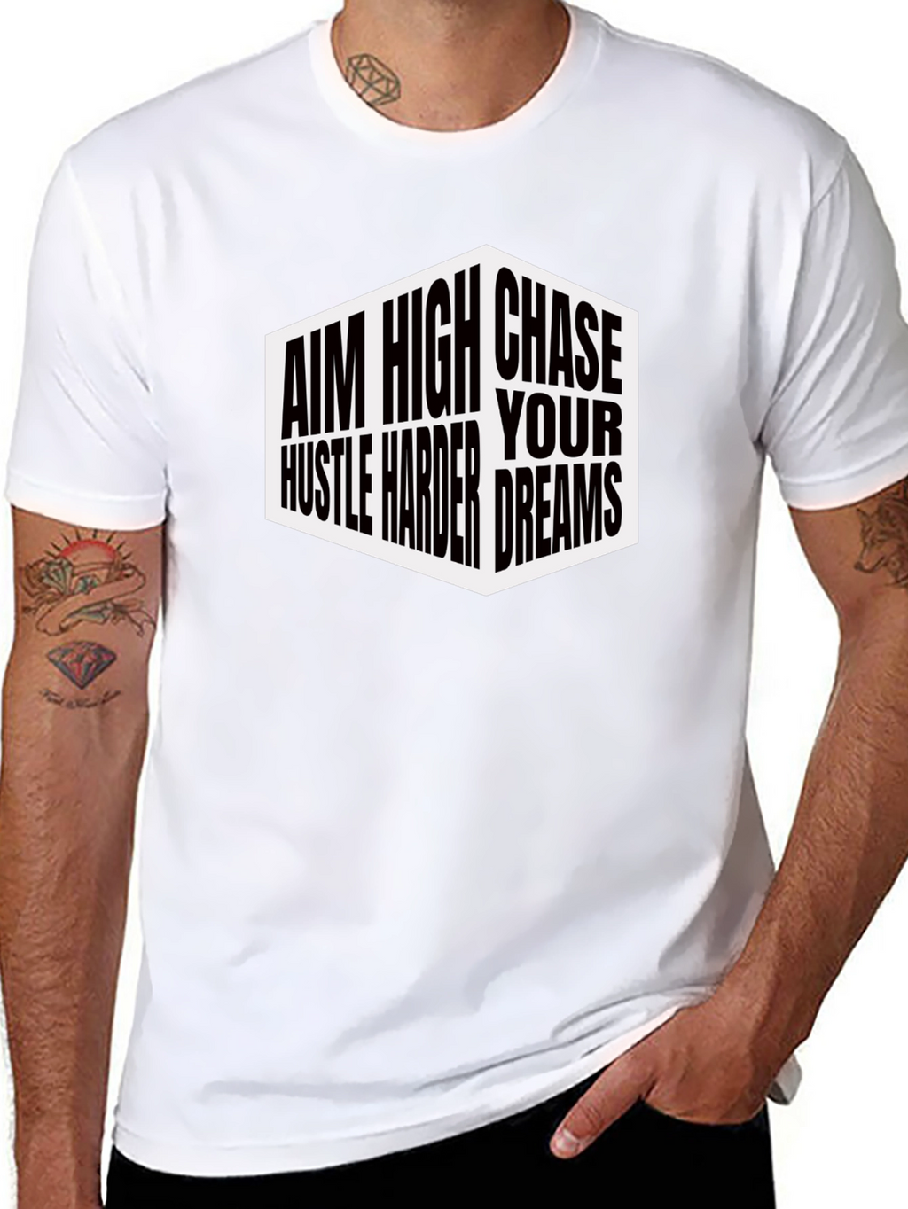 Aim High Graphic T-Shirt - Hustle Harder Motivation