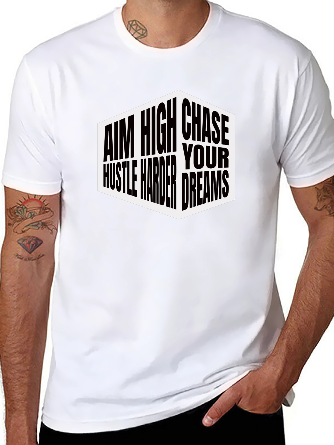 Aim High Graphic T-Shirt - Hustle Harder Motivation
