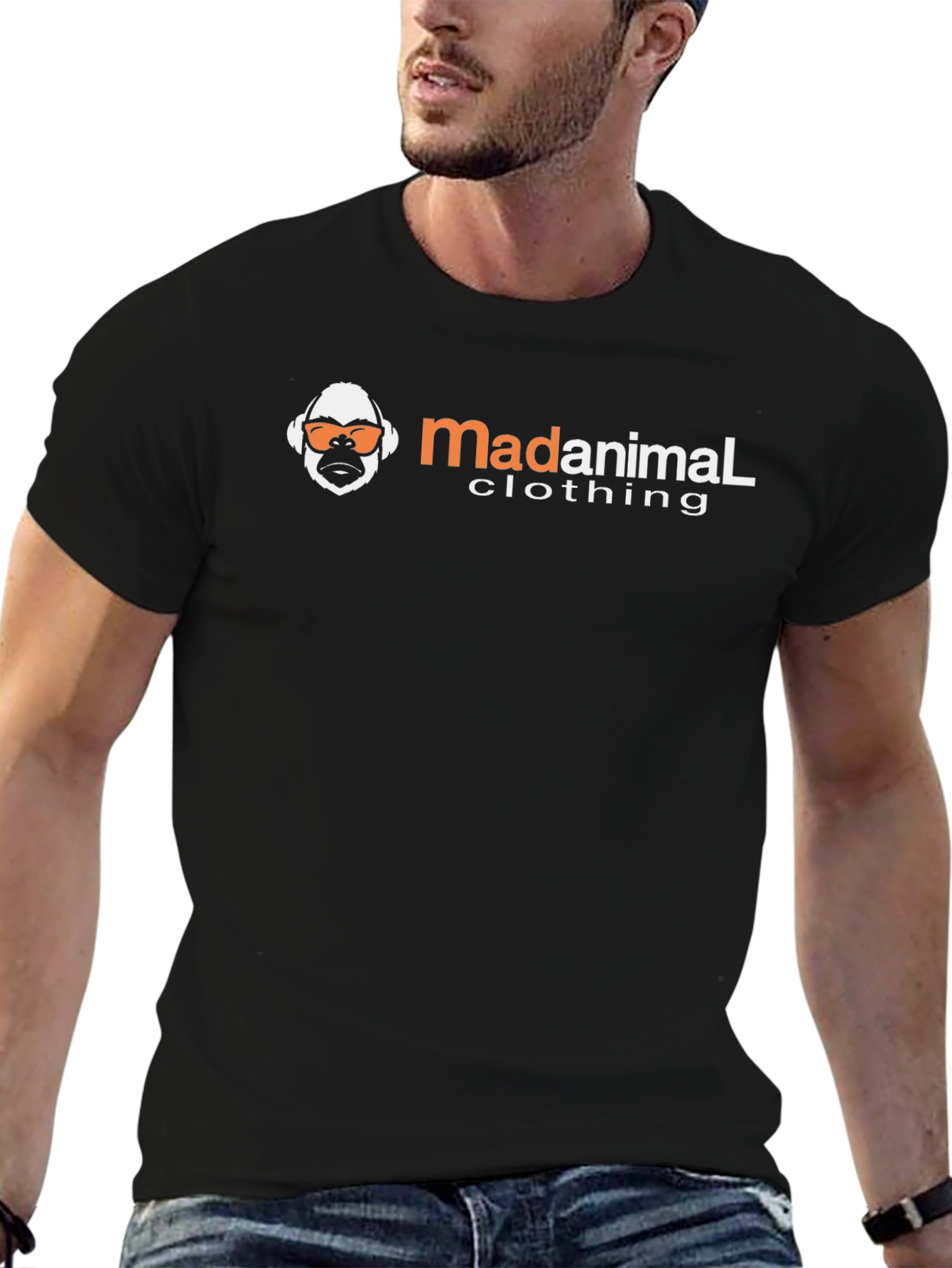 MadAnimal Clothing Black T-Shirt with Graphic Logo