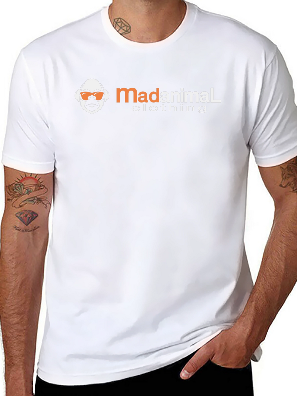 MadAnimal Clothing Black T-Shirt with Graphic Logo
