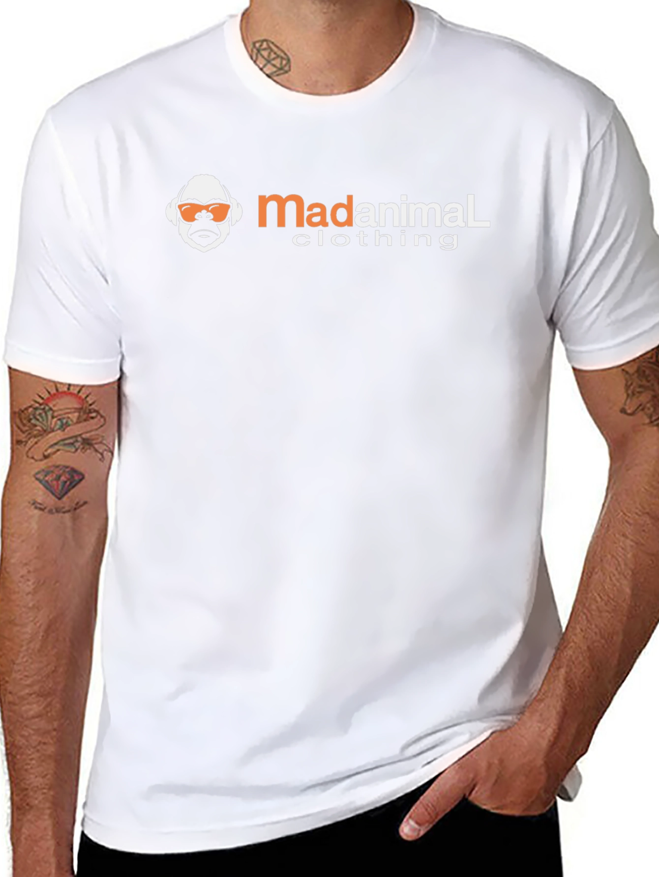 MadAnimal Clothing Black T-Shirt with Graphic Logo