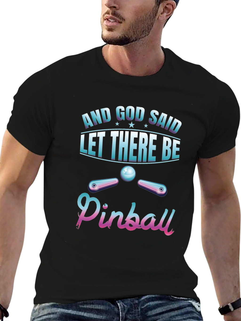 And God Said Pinball T-Shirt - Unique Design
