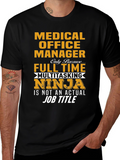 Medical Office Manager Ninja Graphic Tee