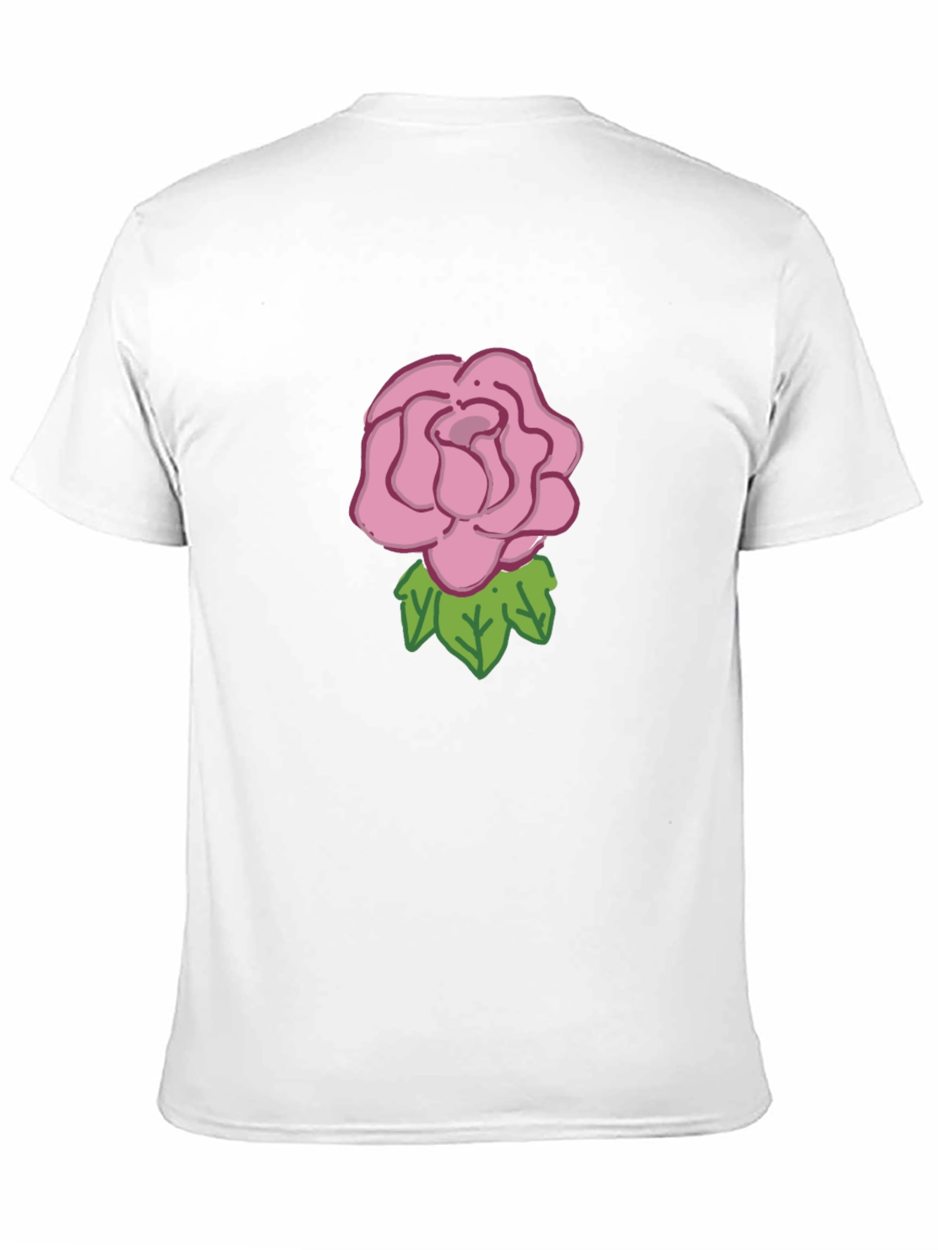 Rose Graphic Tee - Black Cotton Casual Wear