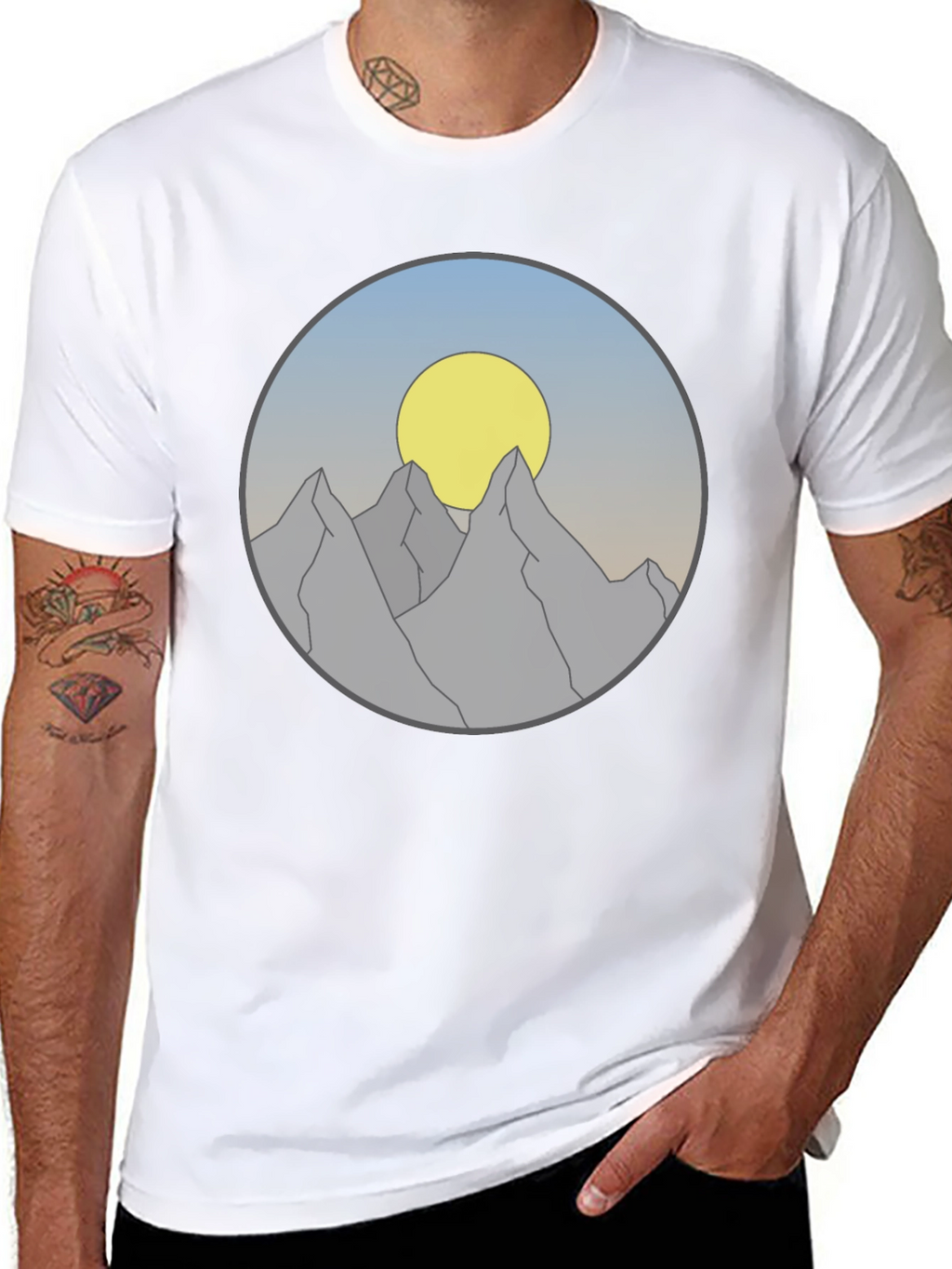 Mountain Sunset Graphic Tee - Adventure Awaits!