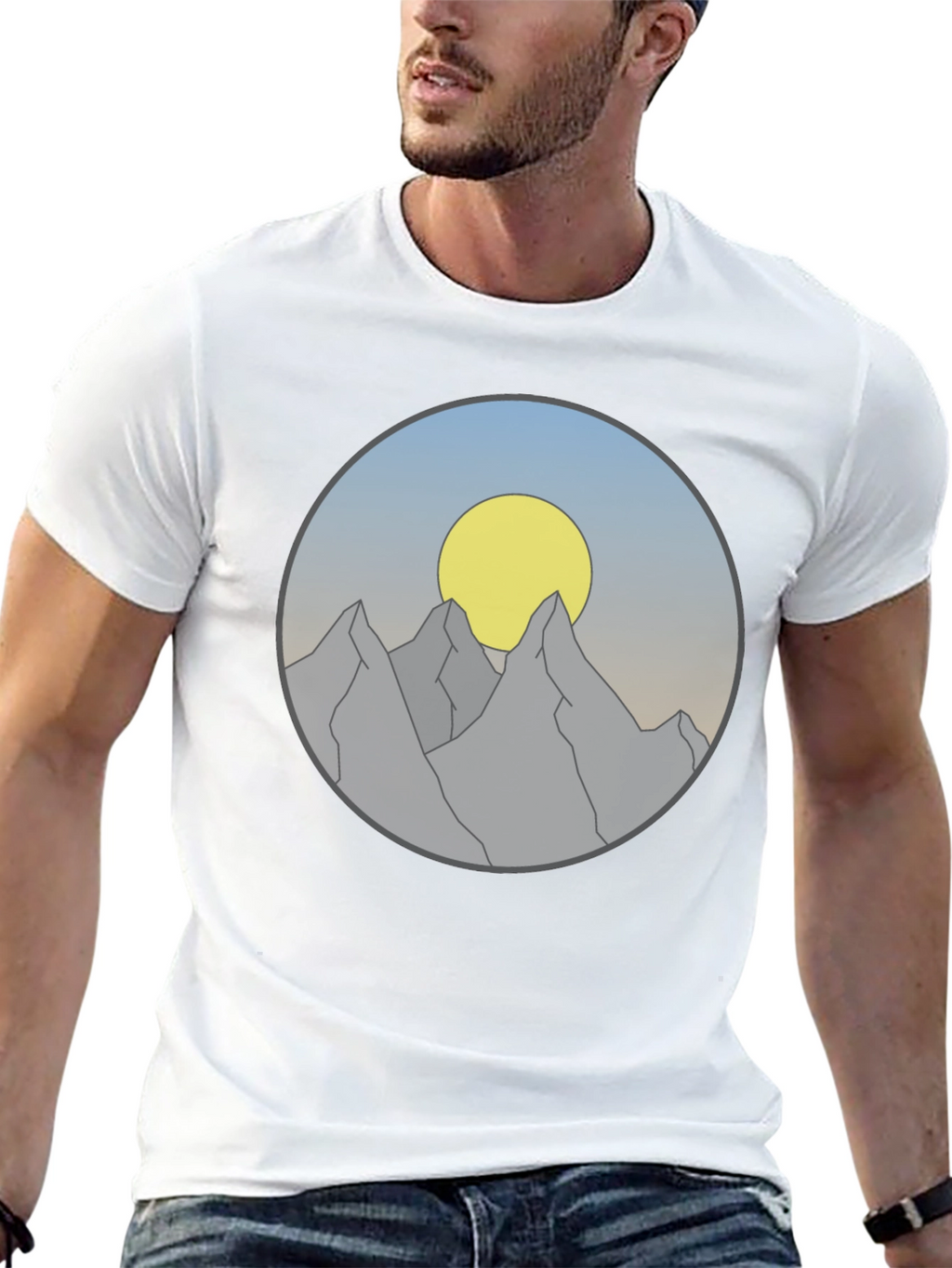 Mountain Sunset Graphic Tee - Adventure Awaits!