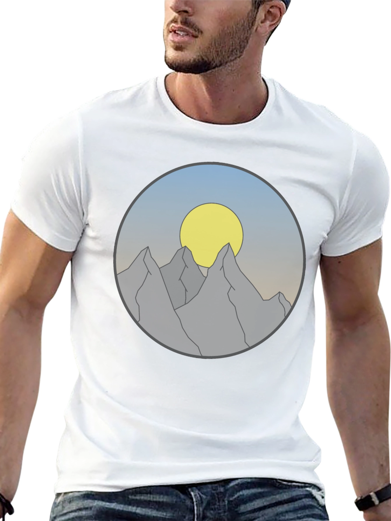 Mountain Sunset Graphic Tee - Adventure Awaits!