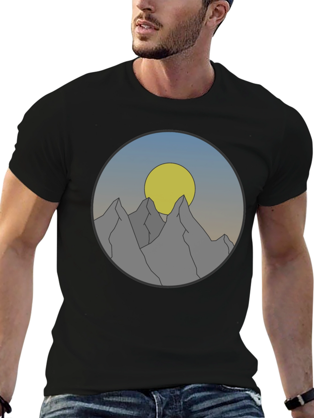 Mountain Sunset Graphic Tee - Adventure Awaits!