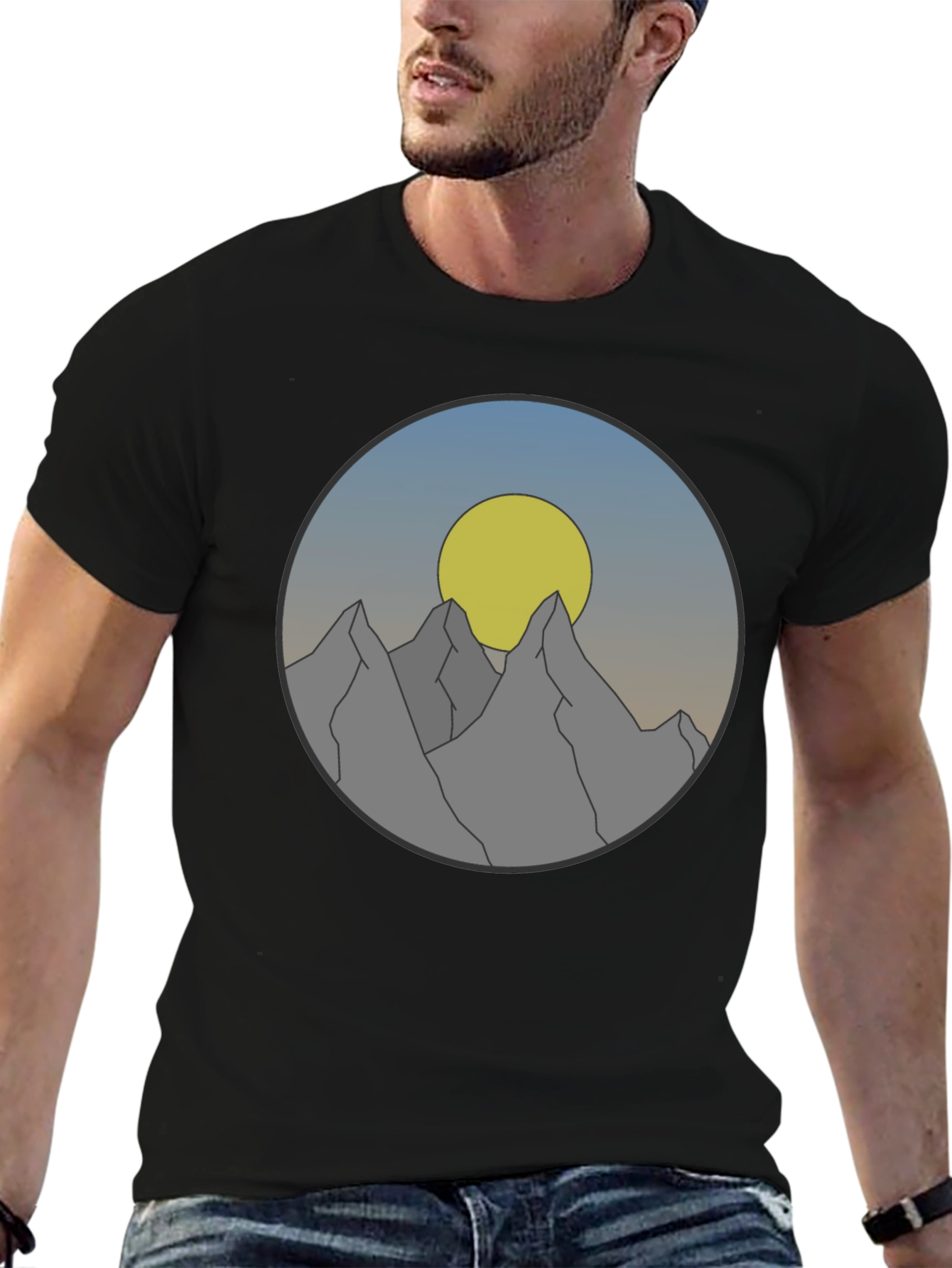 Mountain Sunset Graphic Tee - Adventure Awaits!