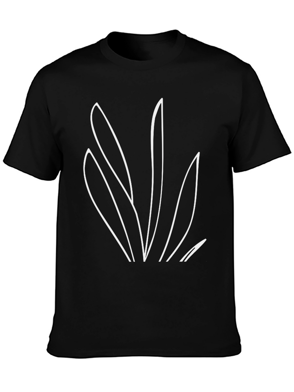 Abstract Floral Graphic Tee - Black