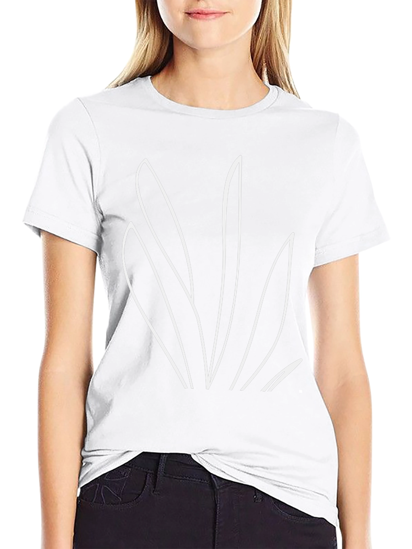Abstract Floral Graphic Tee - Black