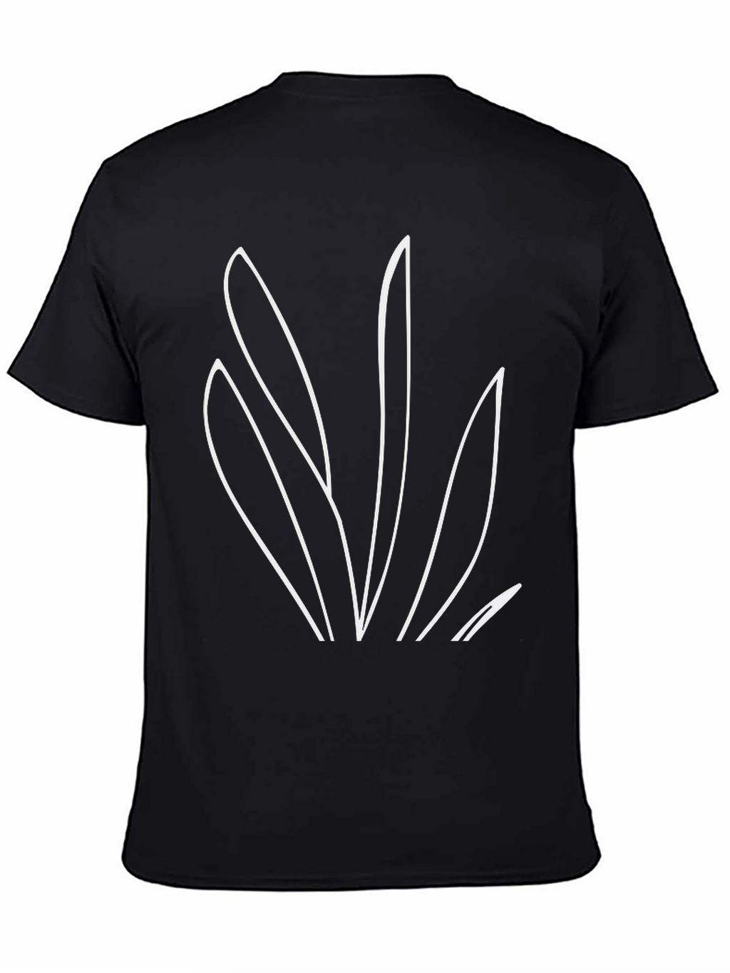 Abstract Floral Graphic Tee - Black