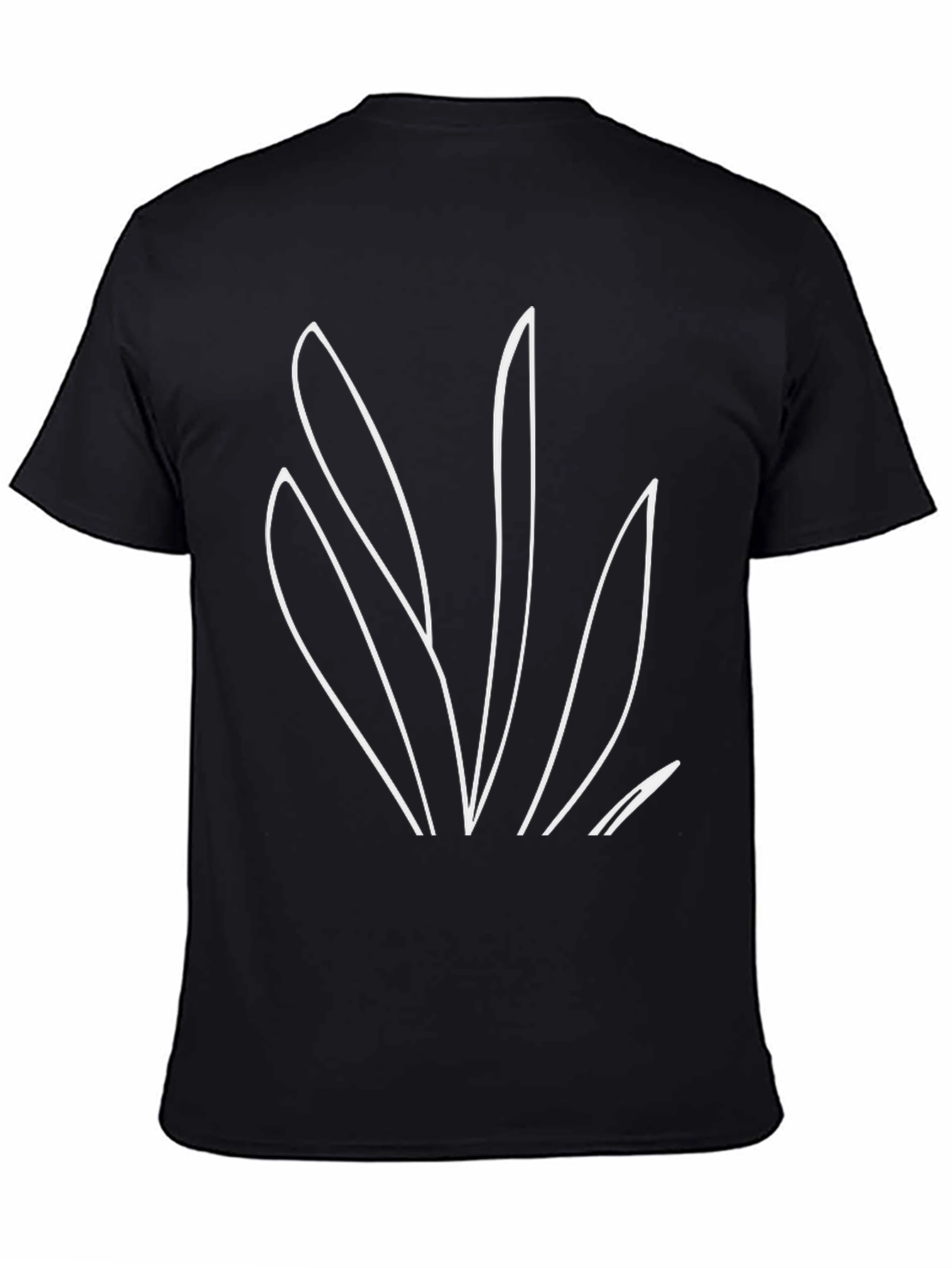 Abstract Floral Graphic Tee - Black