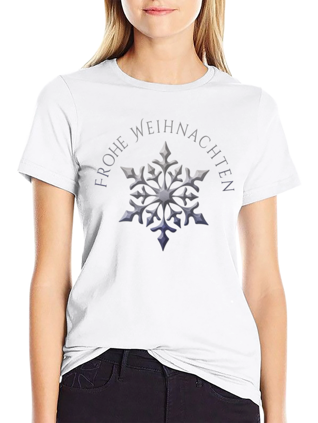 Frohe Weihnachten Snowflake Holiday T-Shirt
