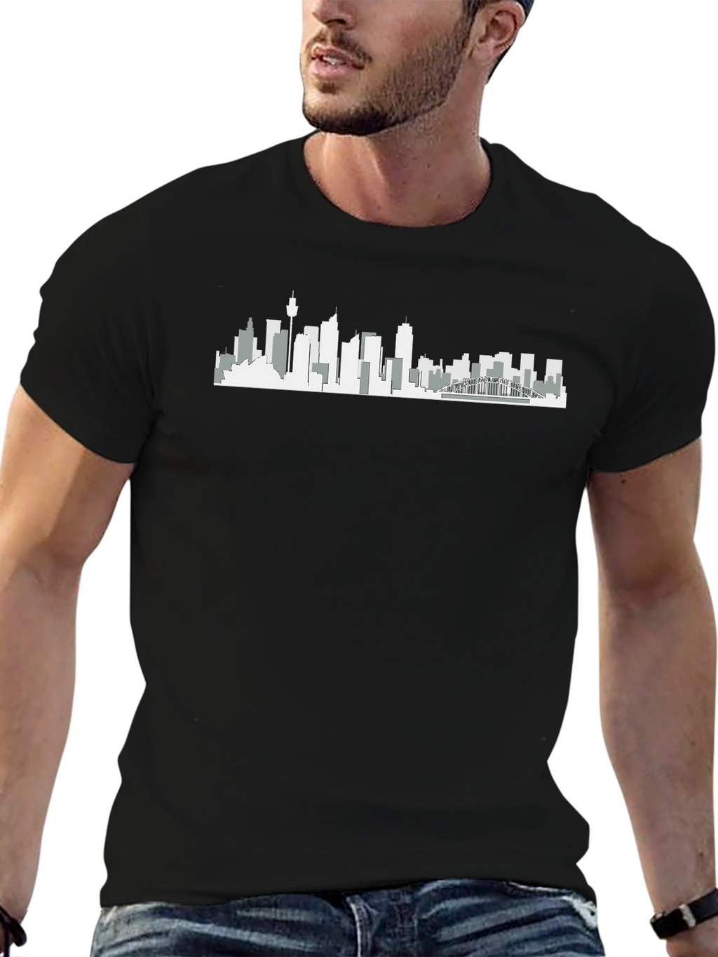 Skyline Graphic Tee - Mens Black T-Shirt