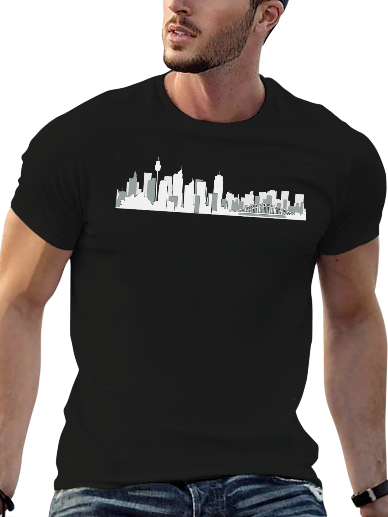 Skyline Graphic Tee - Mens Black T-Shirt