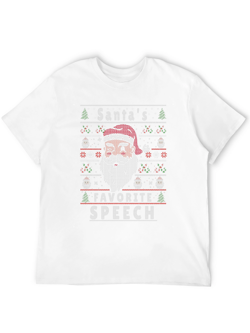 Santas Favorite Speech Black T-Shirt