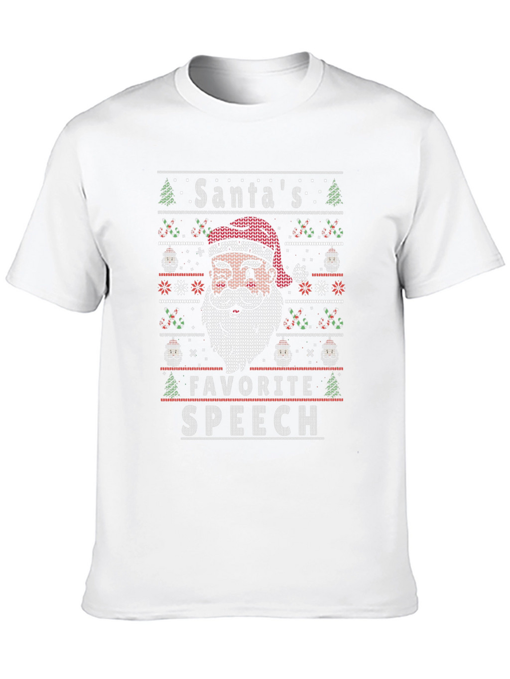 Santas Favorite Speech Black T-Shirt