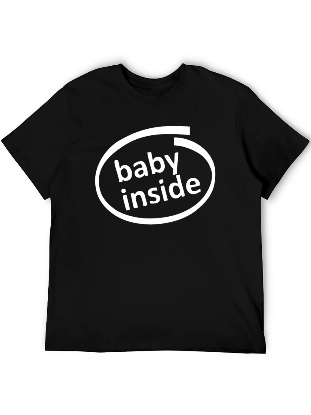 Baby Inside Funny Graphic Tee - Black Cotton T-Shirt