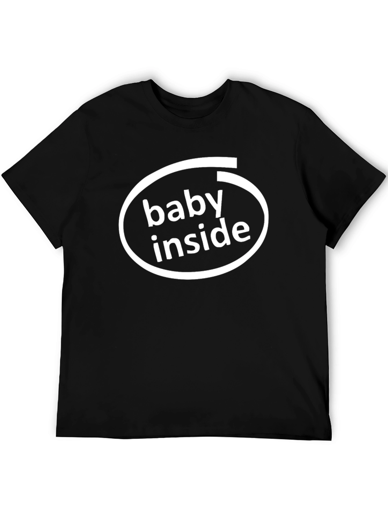 Baby Inside Funny Graphic Tee - Black Cotton T-Shirt