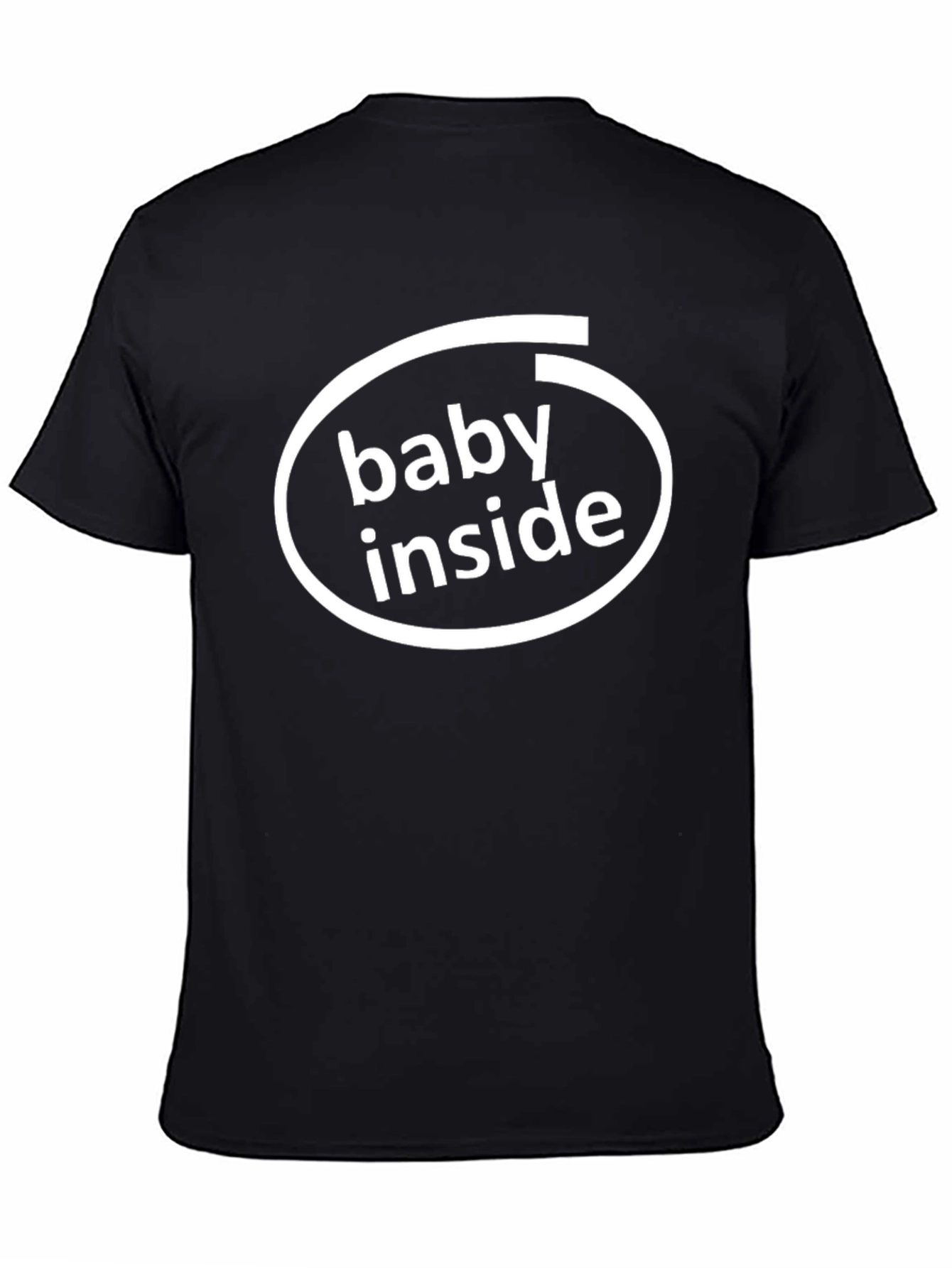 Baby Inside Funny Graphic Tee - Black Cotton T-Shirt