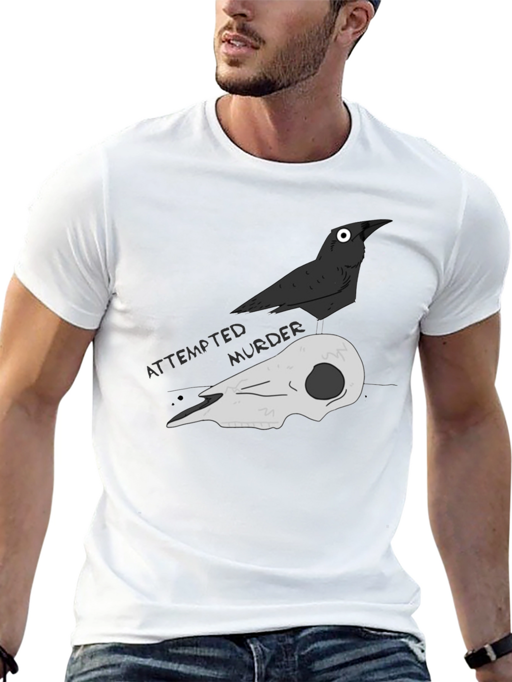 Attempted Murder Crow Graphic Tee