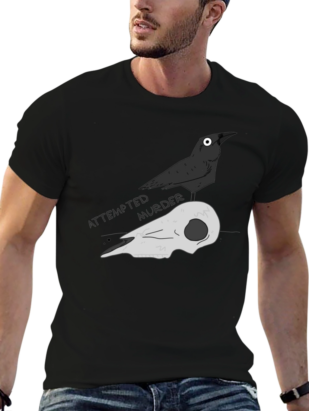Attempted Murder Crow Graphic Tee