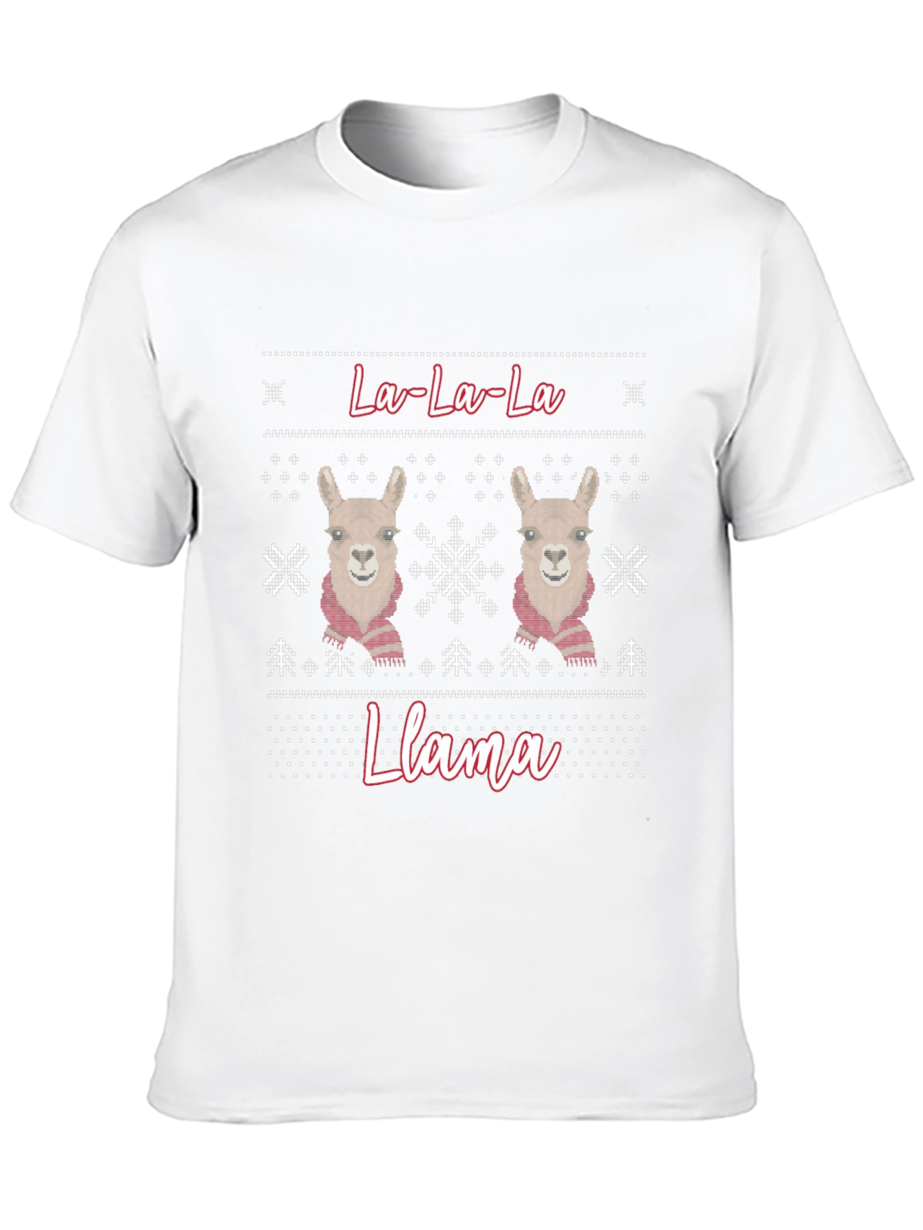 La-La-La Llama Ugly Christmas Sweater T-Shirt