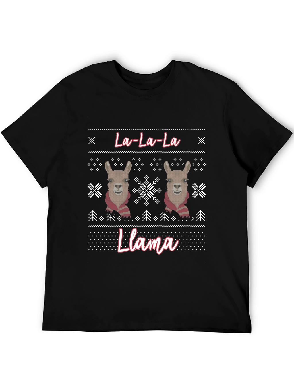 La-La-La Llama Ugly Christmas Sweater T-Shirt