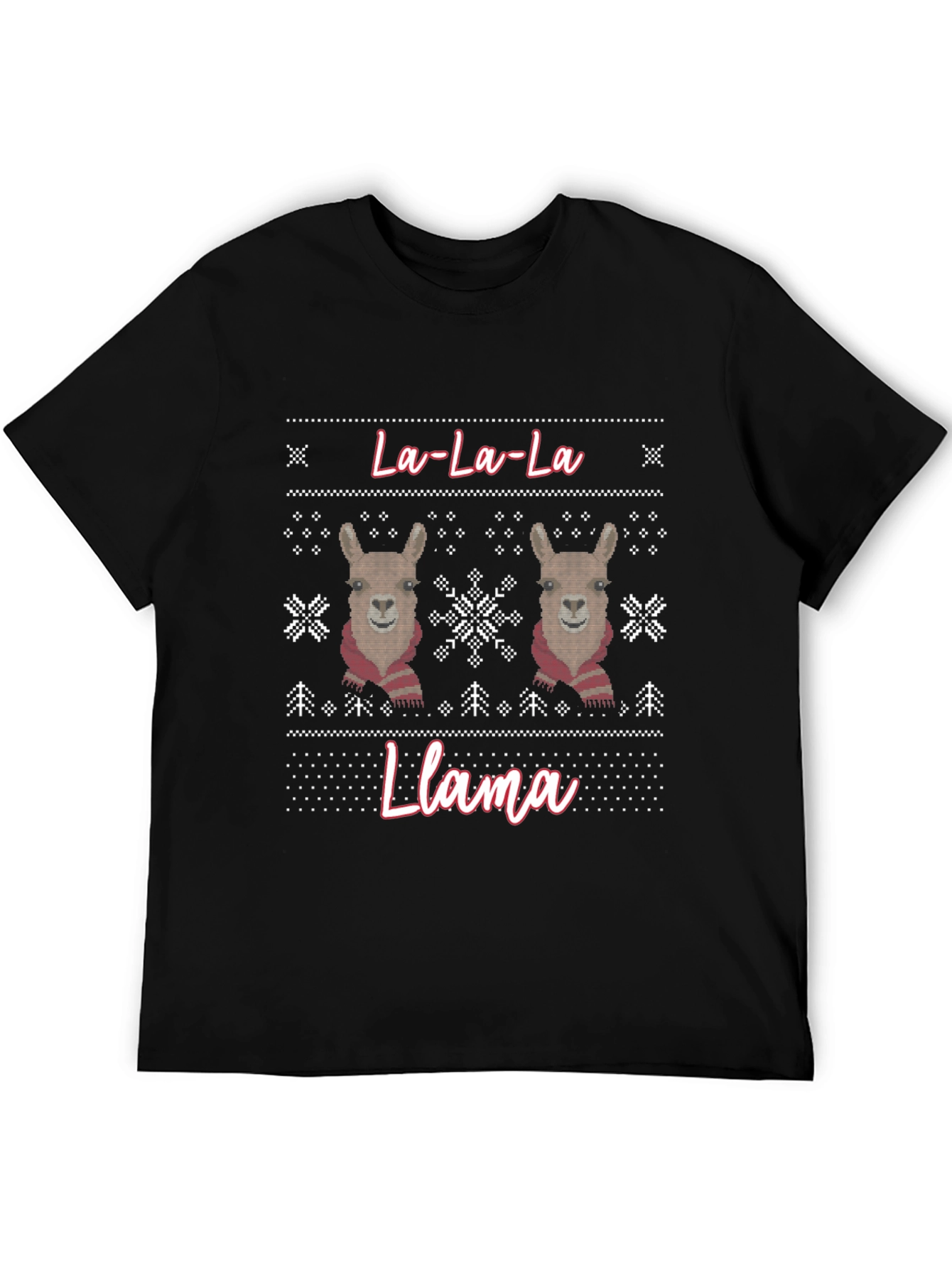 La-La-La Llama Ugly Christmas Sweater T-Shirt