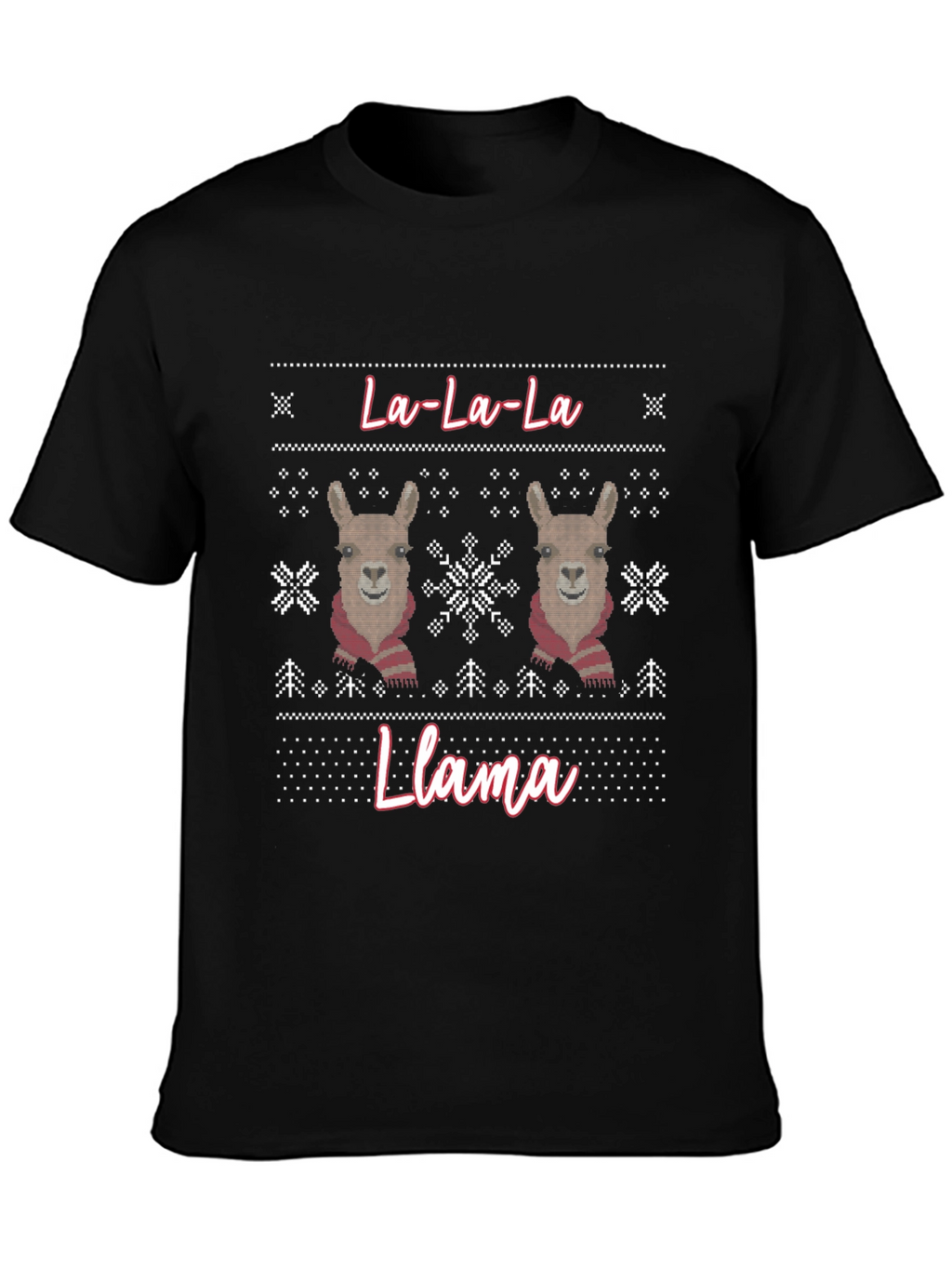 La-La-La Llama Ugly Christmas Sweater T-Shirt