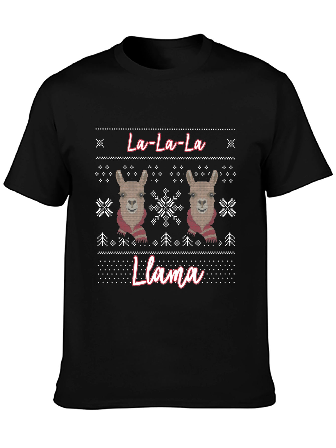 La-La-La Llama Ugly Christmas Sweater T-Shirt