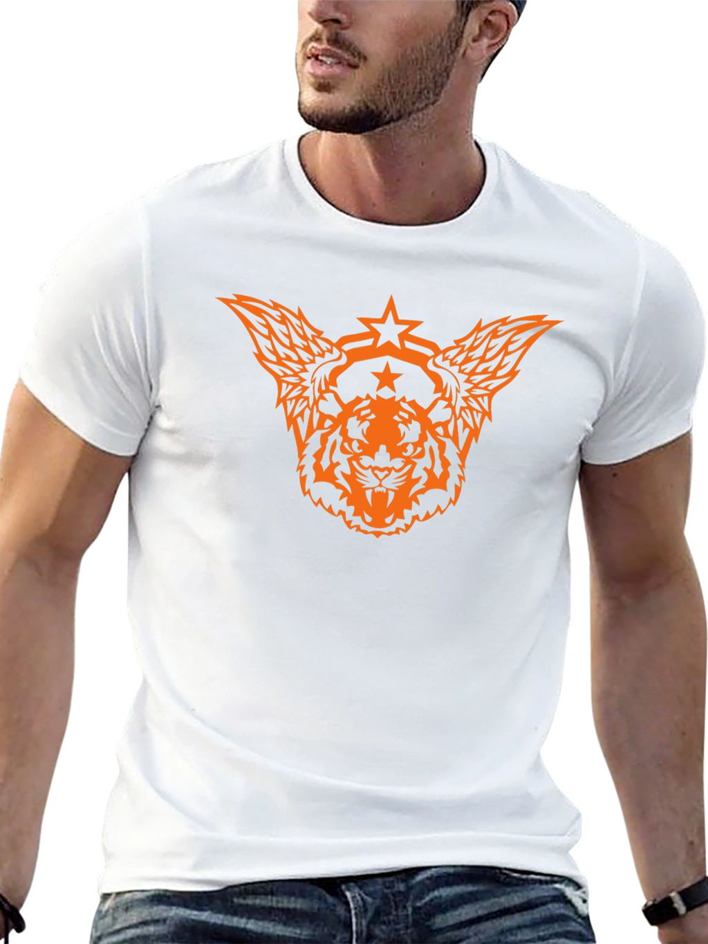 Tiger Star Graphic Black T-Shirt