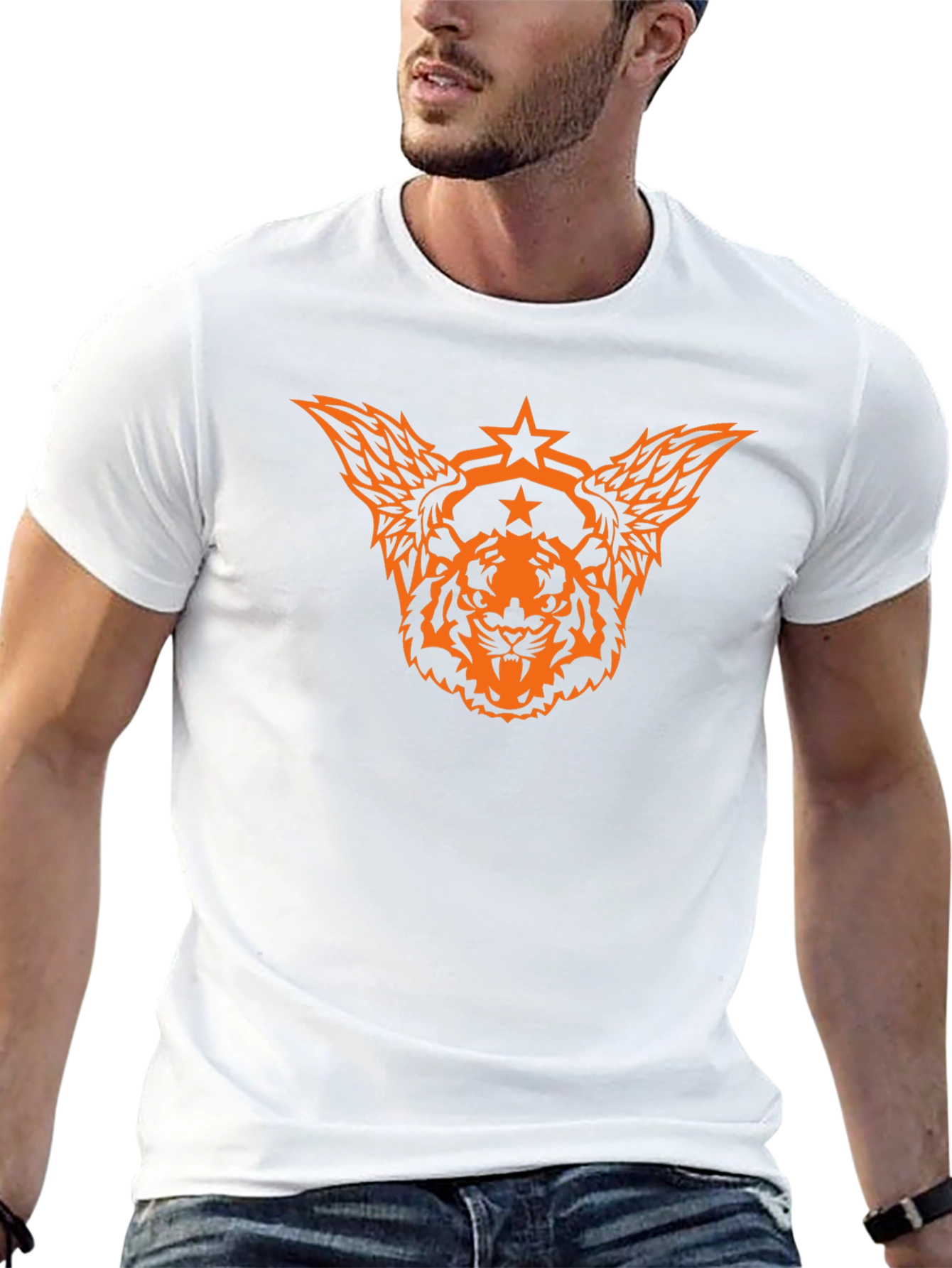 Tiger Star Graphic Black T-Shirt