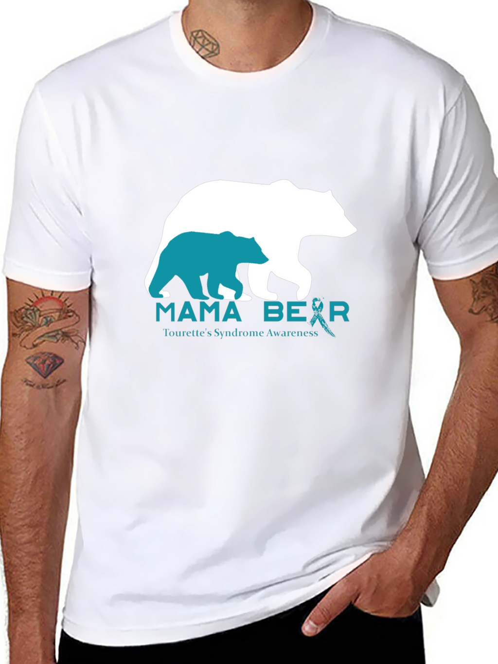 Mama Bear Tourettes Syndrome Awareness T-Shirt