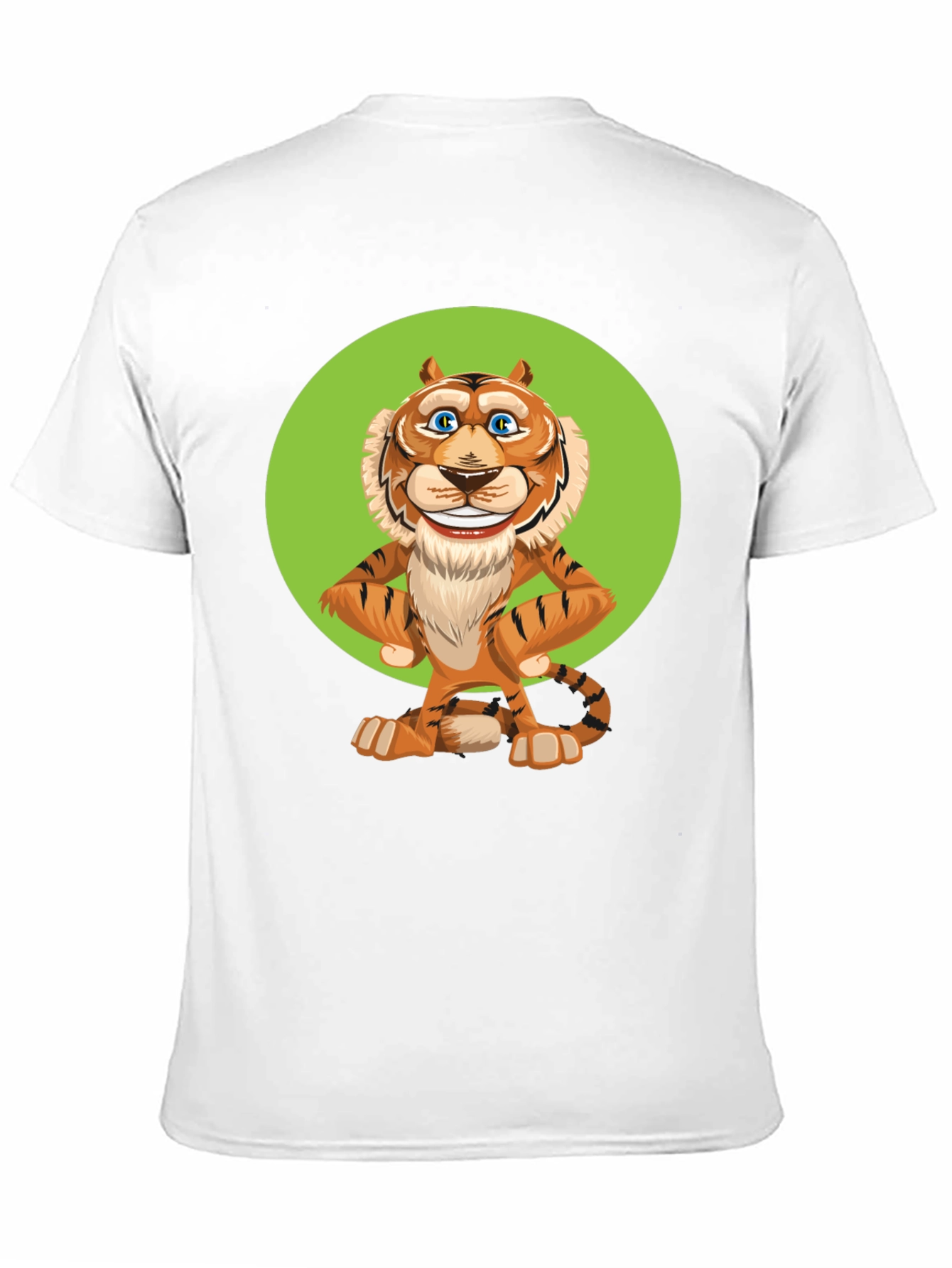 Funny Cartoon Tiger Graphic T-Shirt