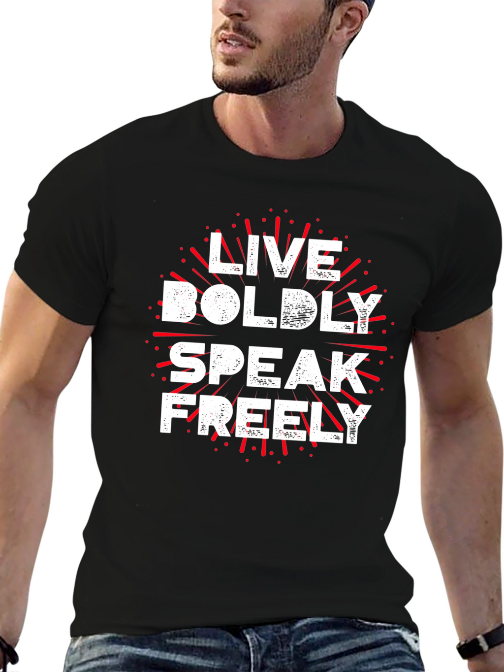Live Boldly Speak Freely Graphic Tee