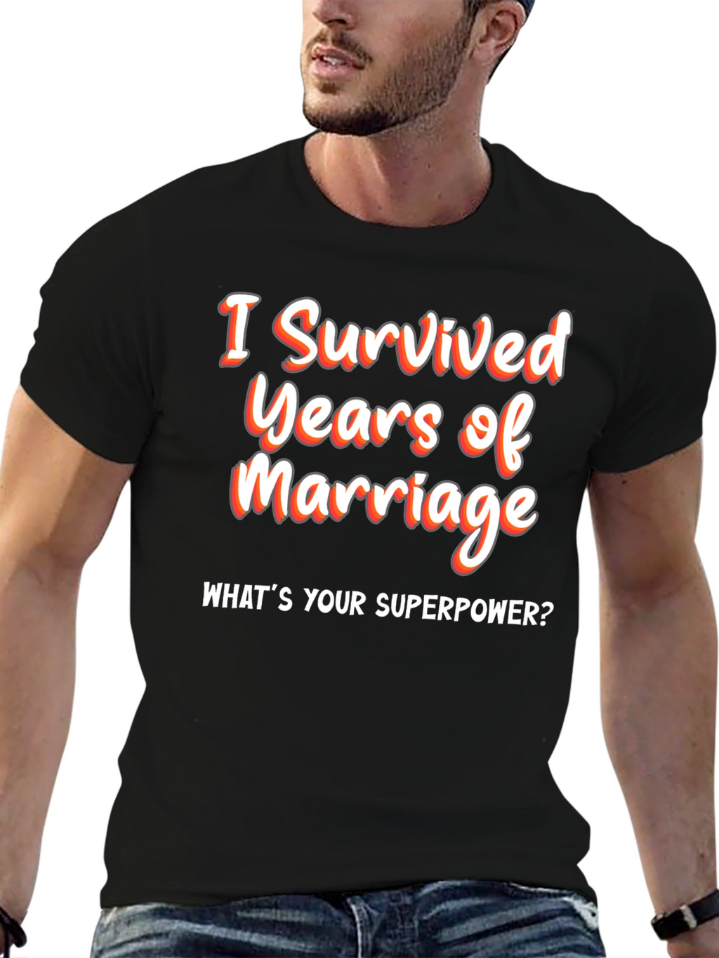 Funny Marriage Anniversary T-Shirt - Superpower Tee