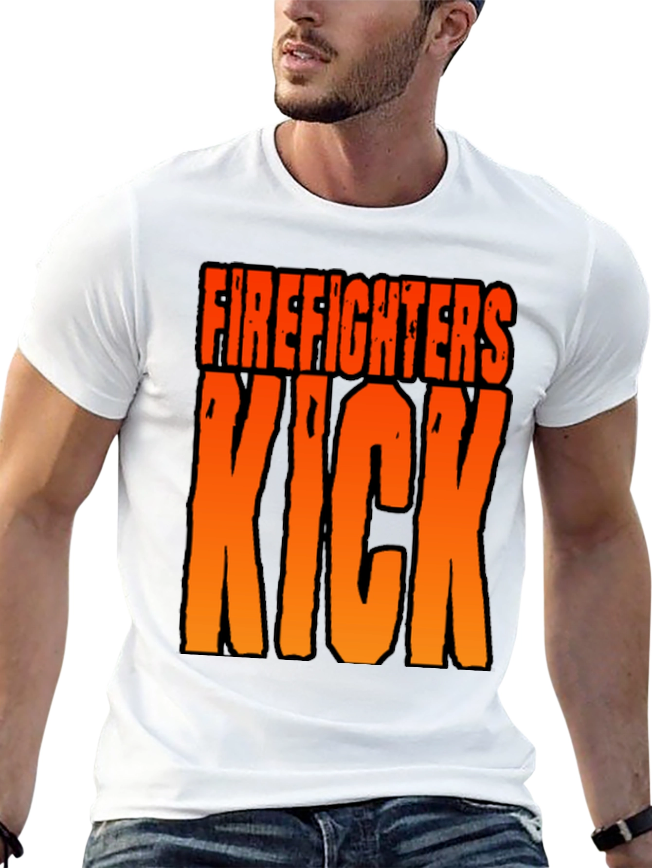Firefighters Kick T-Shirt - Bold Graphic Tee