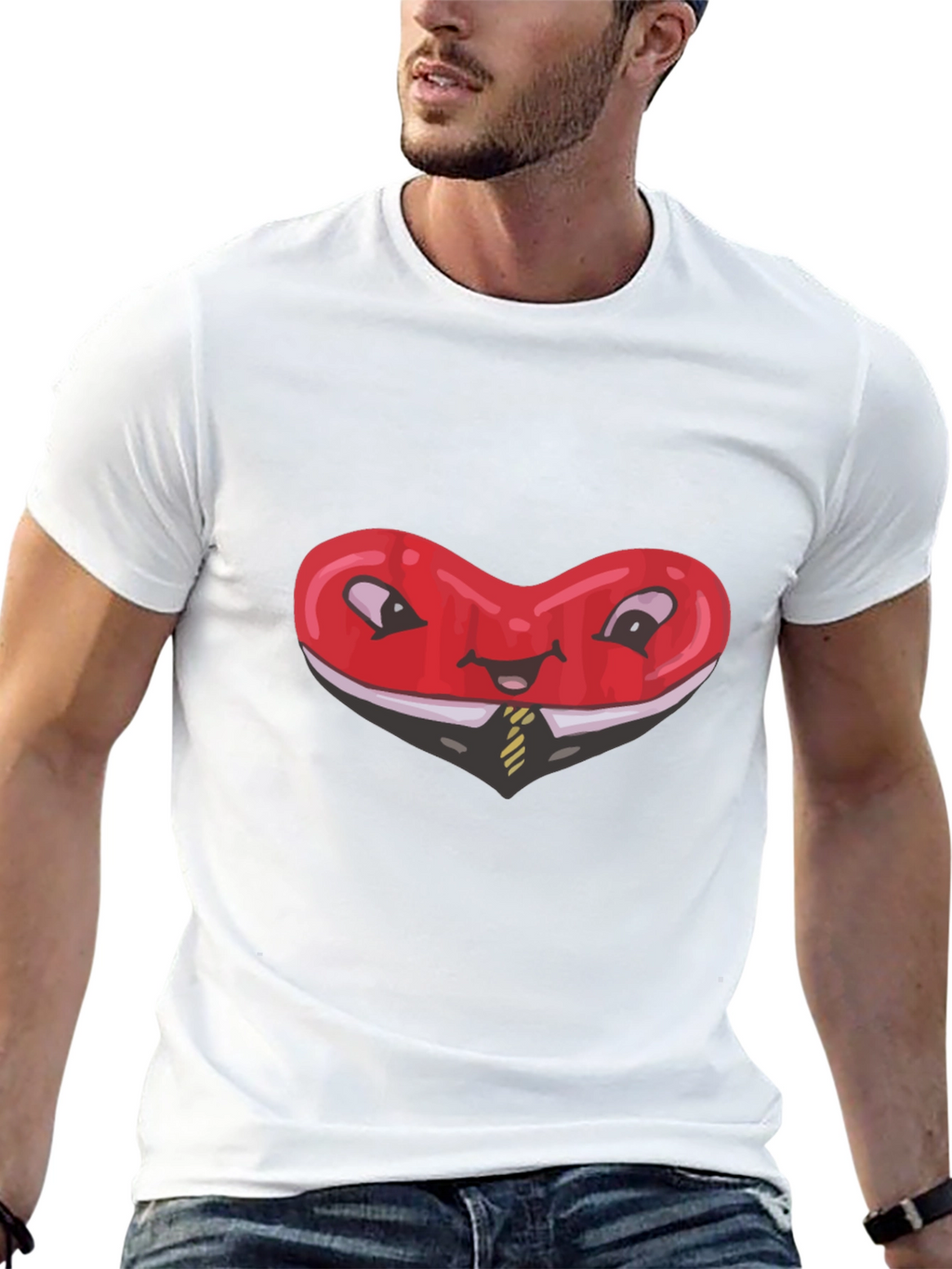 Heart Business T-Shirt Funny Red Love Tee
