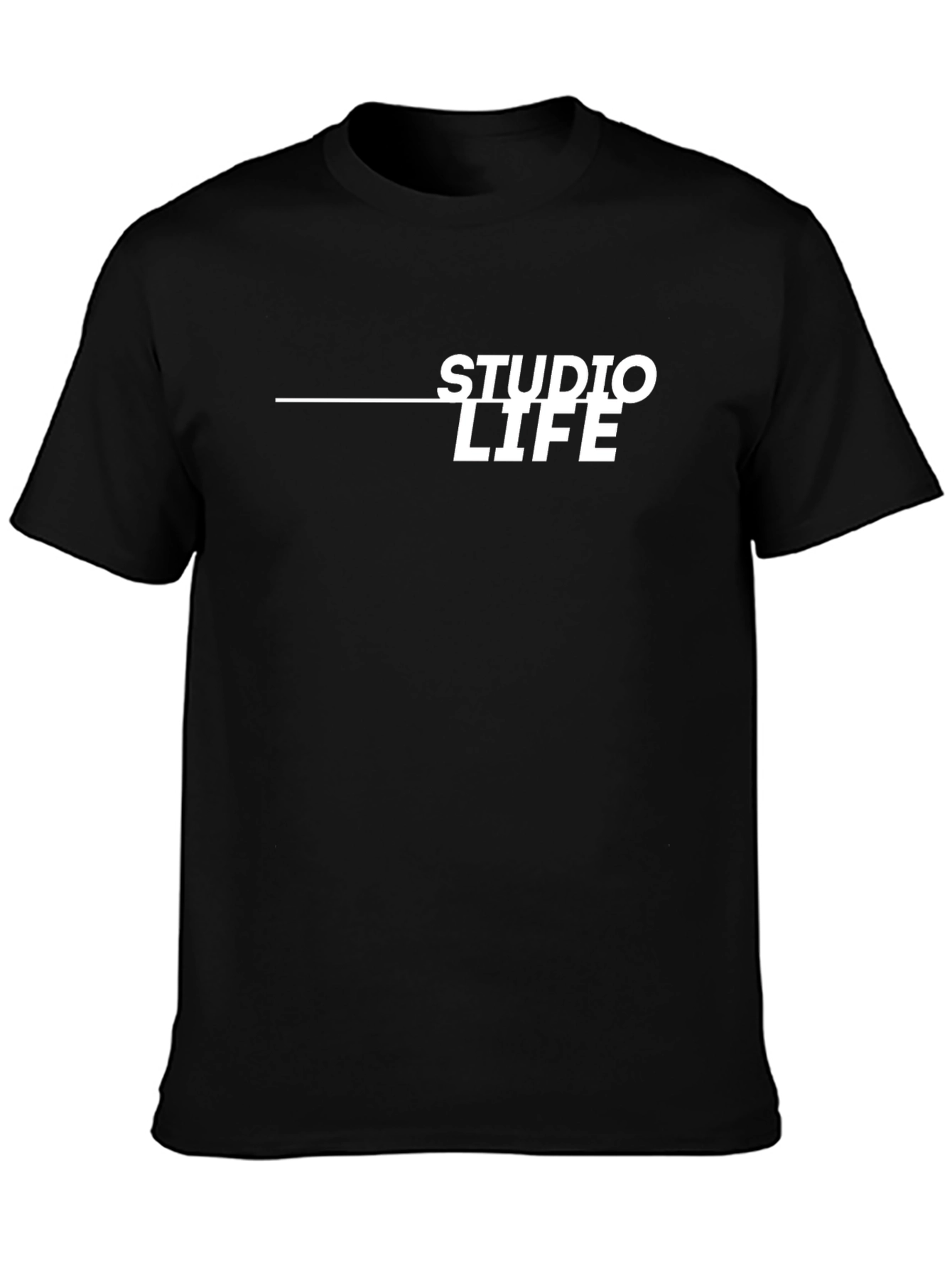 Studio Life Graphic Tee - Black Cotton T-Shirt