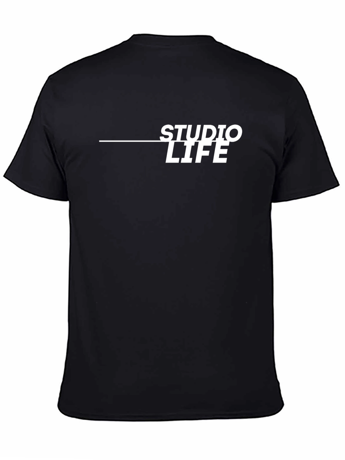 Studio Life Graphic Tee - Black Cotton T-Shirt