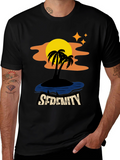 Serenity Island Graphic Tee - Tropical Paradise