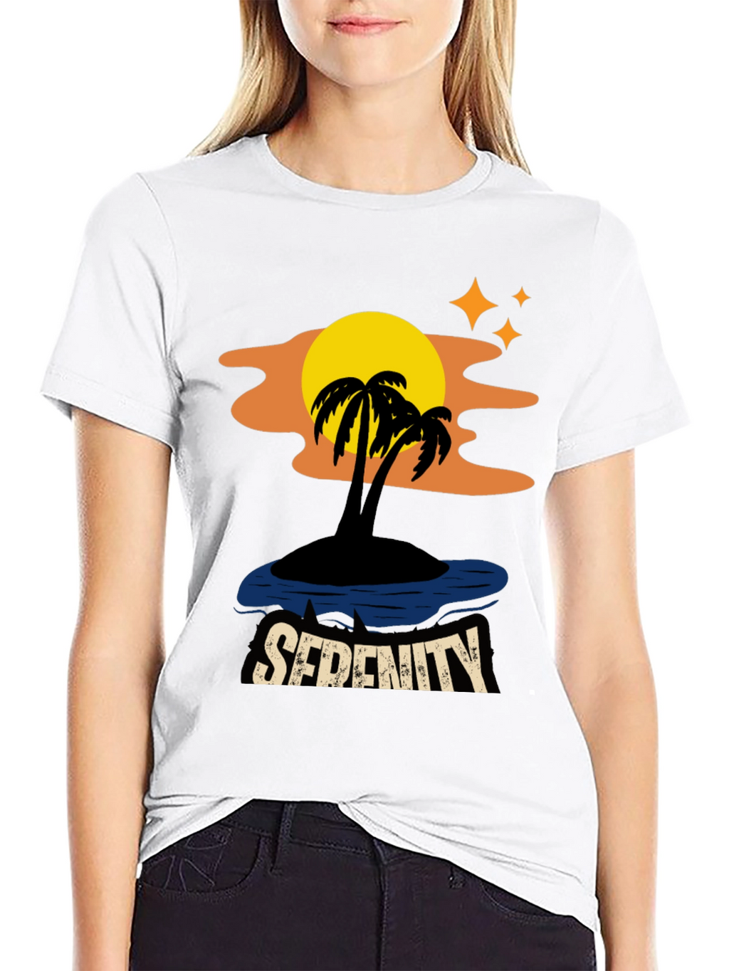 Serenity Island Graphic Tee - Tropical Paradise