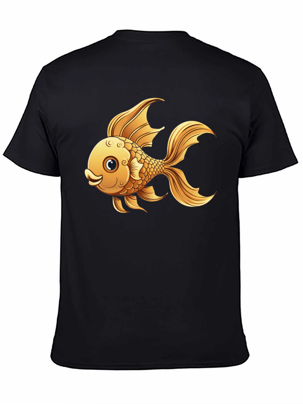 Goldfish Graphic T-Shirt - Black Cotton Tee