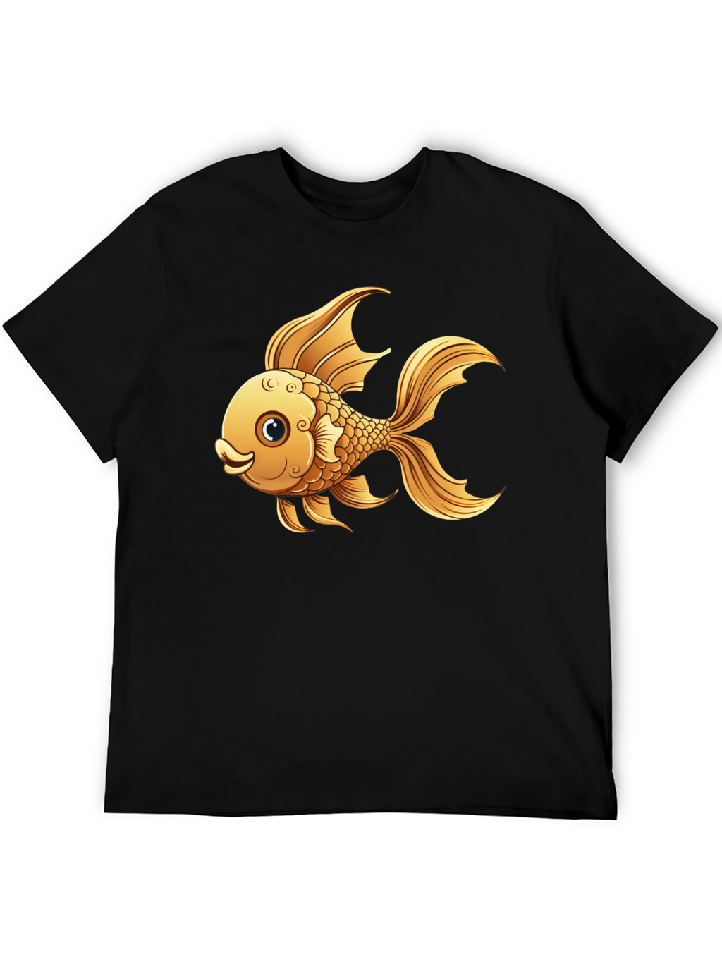 Goldfish Graphic T-Shirt - Black Cotton Tee